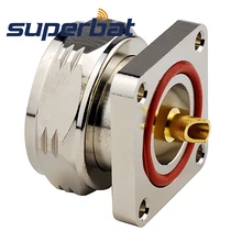 Superbat РЧ коаксиальный разъем 7/16 Din 4 отверстия разъём для настенного крепления мужской с припоя чашки