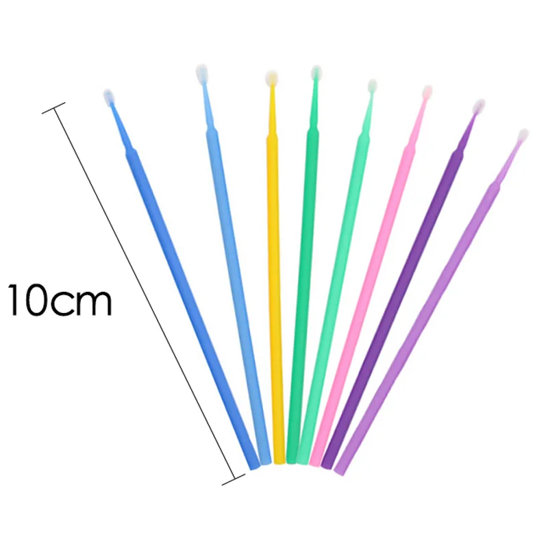 100 PCS Disposable Makeups False Eyelashes Mini Individual lashes Applicators Mascara Brush False Eyelash Extensions Cotton Swab