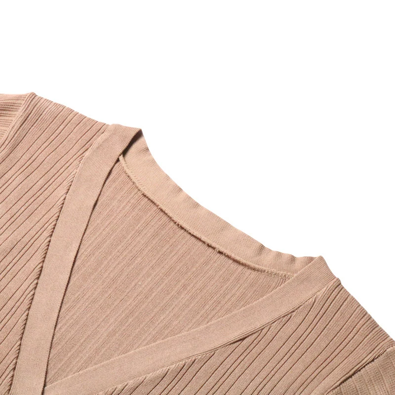 European and American Style Two-piece Solid Color Casual Knit Suit 2018 Autumn And Winter Fashion Single-Breasted Knit Suit Women's Sets