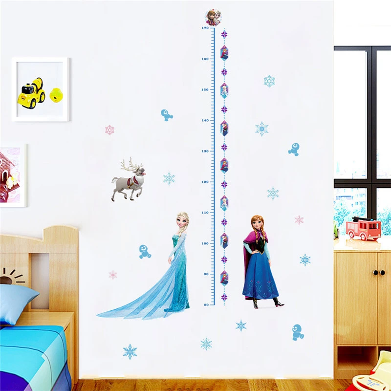 Cartoon Elsa Anna Princess Frozen Wall Stickers For Kids Room 45x60cm Home Decor
