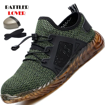 

Drop shipping Indestructible Ryder Shoes Men And Women Steel Toe Air Safety Boots Puncture-Proof Work Sneakers Breathable Shoes