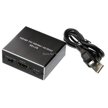 

4K x 2K HDMI audio extractor + Optical TOSLINK SPDIF + 3.5mm Stereo Audio Extractor Converter HDMI Audio Splitter Adapter