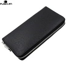 Original de la Marca de Negocios hombres Carteras Cremallera Bolso de Cuero Genuino, hombre embrague monedero, nuevo monedero de la cartera bolsos de cuero de las mujeres