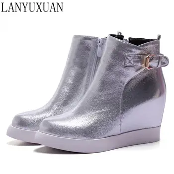 

2017 Winter Boots Botas Mujer Shoes Woman Fashion Motocicleta Mulheres Martin Outono Inverno Botas De Couro Women Boots 3677-2