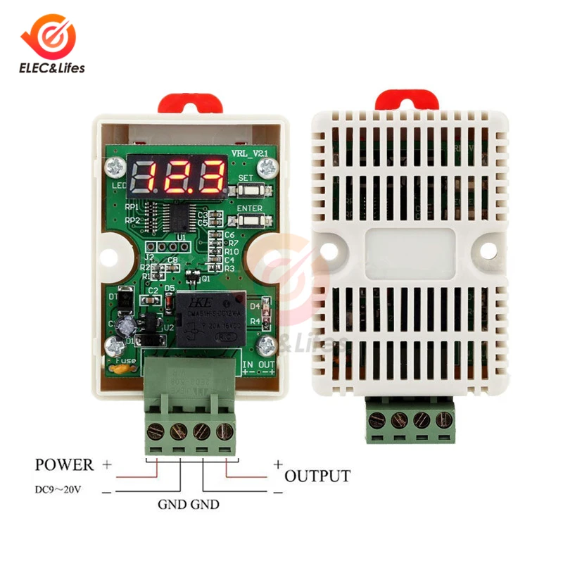 

DC 12V 20A Relay Car Battery Undervoltage Module Protection Controller Power on/off switch Voltage time delay adjustable switch