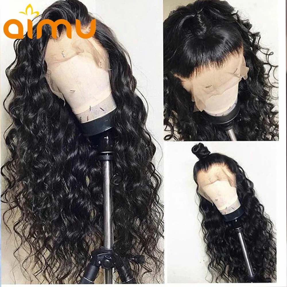 Wet And Wavy Human Hair Wigs Glueless Full Lace Wigs 250 Density Water