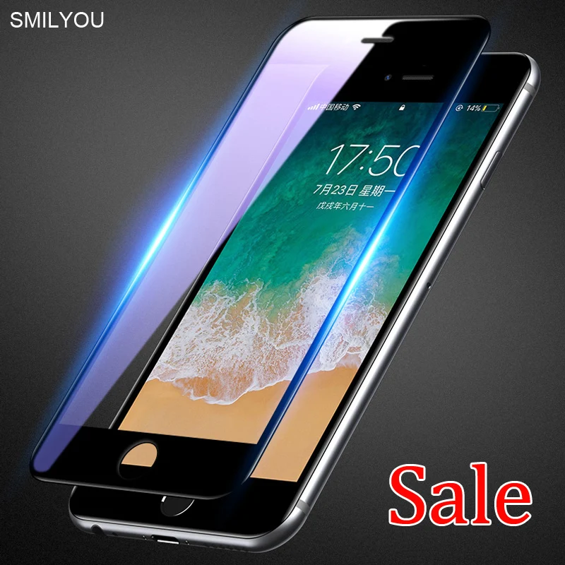 5D Tempered Glass on the for iPhone 7 8 X Full Cover Screen Protector 6 6S 7Plus 8Plus XR XS Max Film | Мобильные телефоны и