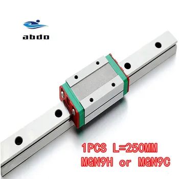 

1pcs 9mm Linear Guide MGN9 L= 250mm linear rail way + MGN9C or MGN9H Long linear carriage for CNC XYZ Axis