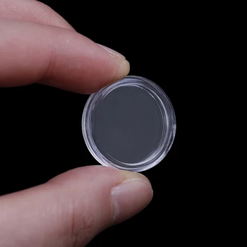 

10pcs 20mm Small Round Transparent Plastic Coin Capsules Case