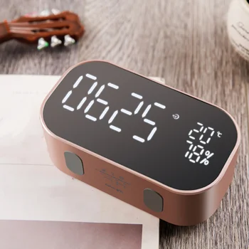 

Hot Sale Wireless Bluetooth Speaker Bass Alarm Clock Multifunction Intelligent LED For Home