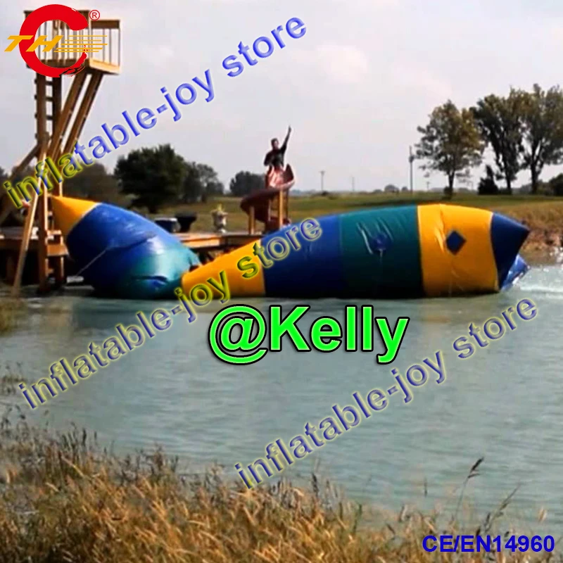 free shipping inflatable water launch pad for summer camps, giant Water