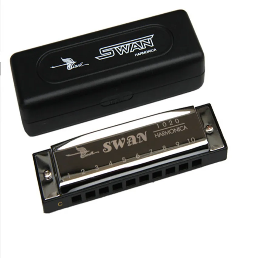Mini Harmonica Blues 10 Holes Swan Diatonic Harmonica C Key Mouth Organ