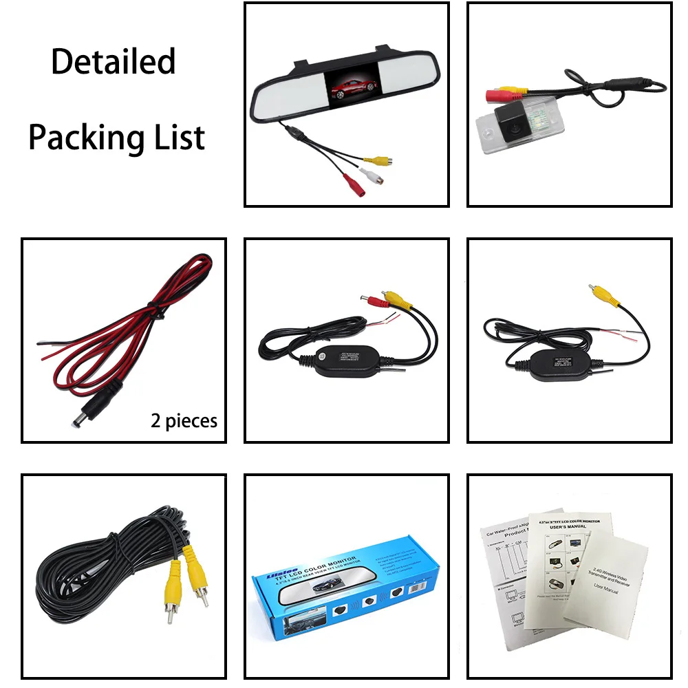 Liandlee 3in1 Wireless Receiver Mirror Monitor Special Rear View Camera Backup Parking System For Audi A5 S5 RS5 8T 2007~2016 (6)