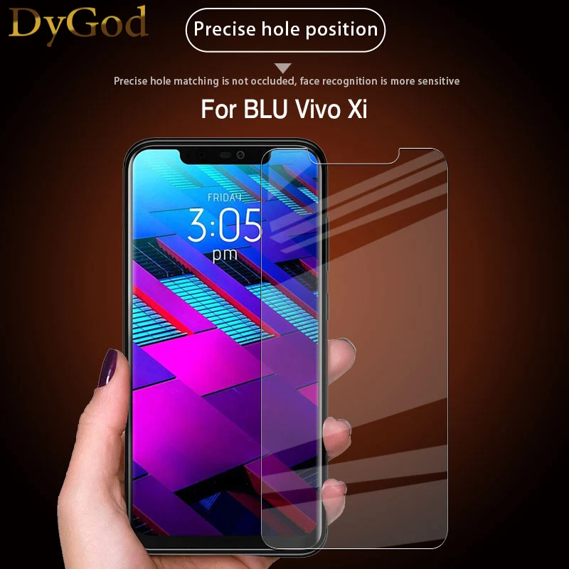 

DyGod 6.2''For BLU Vivo Xi+ Tempered Glass Front Glass Screen Protector Film 5.9 inch For BLU Vivo Xi Phone Replacement