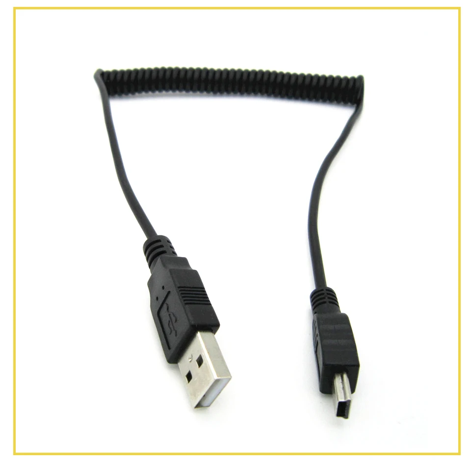 1.5m Mini USB Cable Fast Charging Data Cable For Cellular Phone Digital Camera HDD MP3 MP4 Player Tablets Spring Extension cable (13)