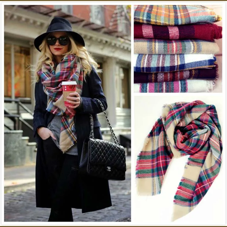 Foulard Women Brand Scottland font b Tartan b font Scarf Bufandas Mujer 2015 Plaid Cachecol Feminino