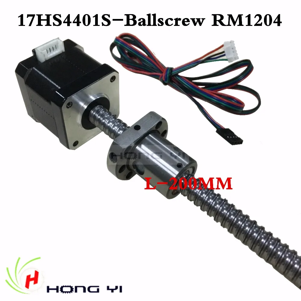 

Nema17 ball screw Stepper Motor 42 motor 42BYGH 1.7A motor ball screw SFU1204 L200MM for CNC 3D printer 4-lead 17hs4401s