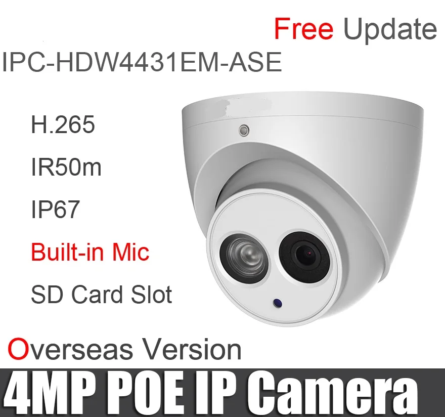 4MP IPC-HDW4431EM-ASE IP камера POE IR eyeball заменить IPC-HDW4431EM-AS H.265 английская версия DH-IPC-HDW4431EM-ASE cctv IP cam