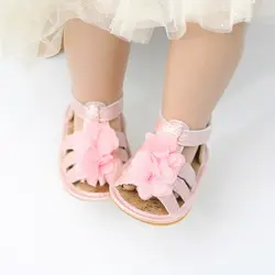 2019 летние Новорожденные девочки сандалии ПУ цветок кожаные детские туфли для принцессы Детские Мягкая подошва для малышей Нескользящие