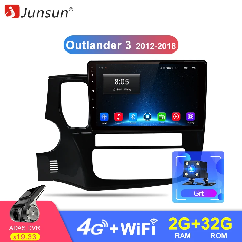 Excellent Junsun Car Radio Multimedia Video Player Navigation GPS For Mitsubishi Outlander 3 2012-2018 2G+32G Android 8.1 4G 2 Din no dvd 0 Excellent Junsun Car Radio Multimedia Video Player Navigation GPS For Mitsubishi Outlander 3 2012-2018 2G+32G Android 8.1 4G 2 Din no dvd 0