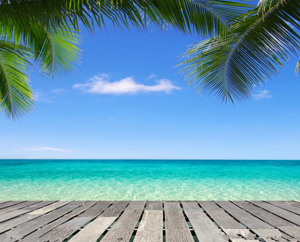 

SHENGYONGBAO Beach theme Vinyl photography backdrops studio props photography background HTB117