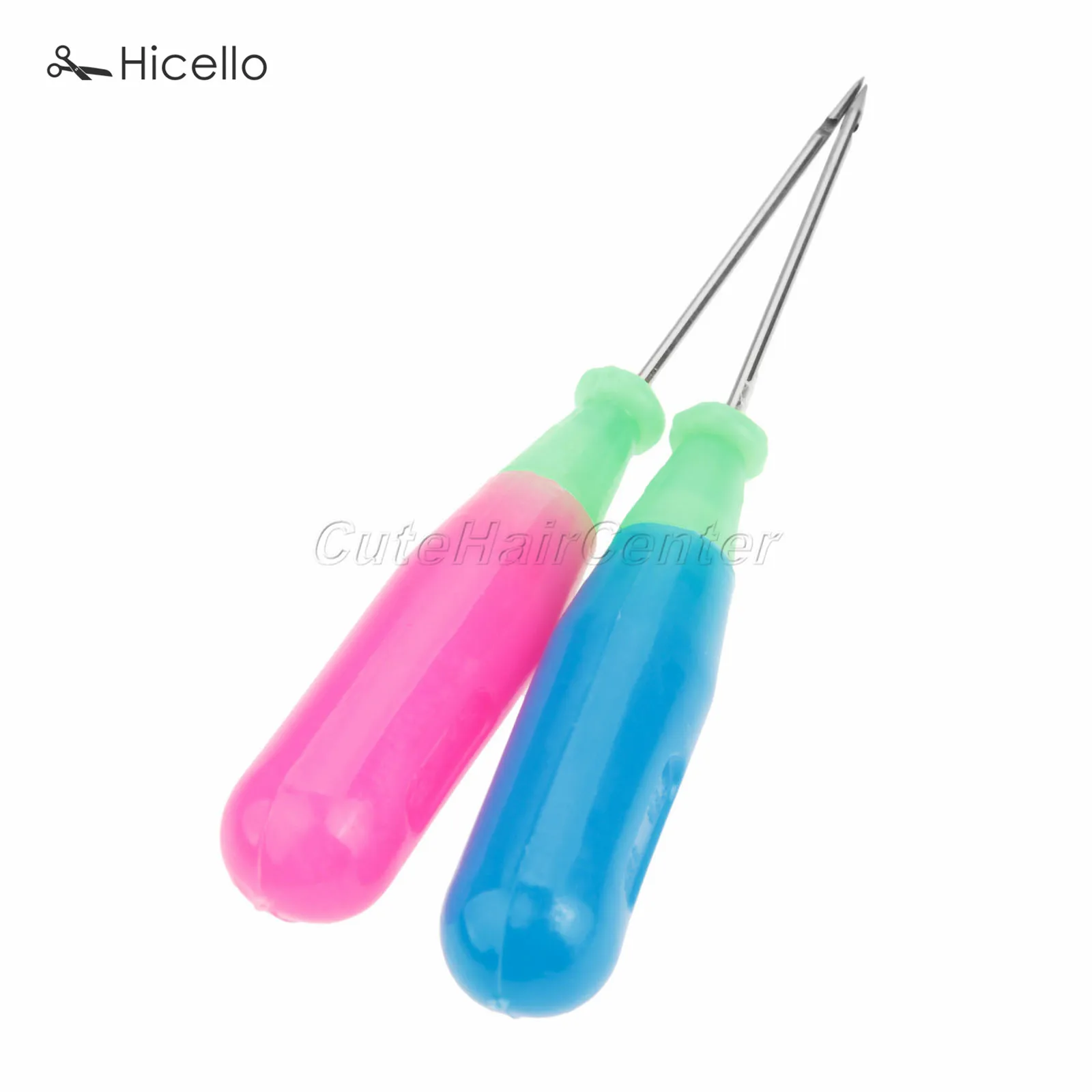 

2pcs Stainless Steel Sewing Awl hook hole Leather tool for shoes bags handle cone repair needles 5cm Hicello