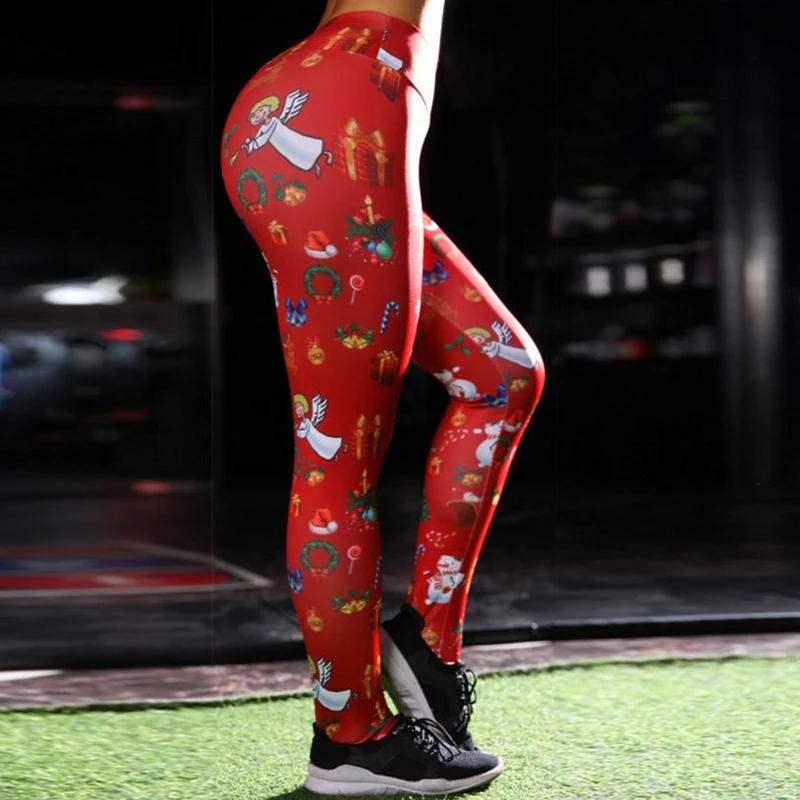 CHRLEISURE рождественские леггинсы Feminina брюки с цифровым принтом для женщин