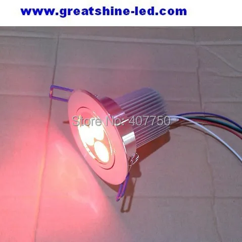 

free shipping to North America Wifi dmx control RGBW 3X4W led ceiling light DC 12V 5wires 10PCS/Lot used for dancing halls