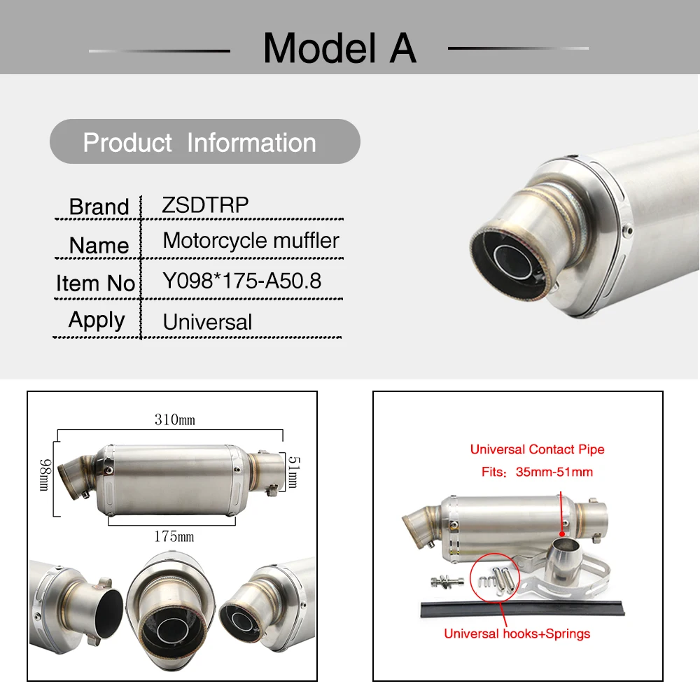 Alconstar Akrapovic moto rcycle Глушитель Трубы Универсальный мото rbike мото крест глушитель Escape moto слипоны с DB Killer