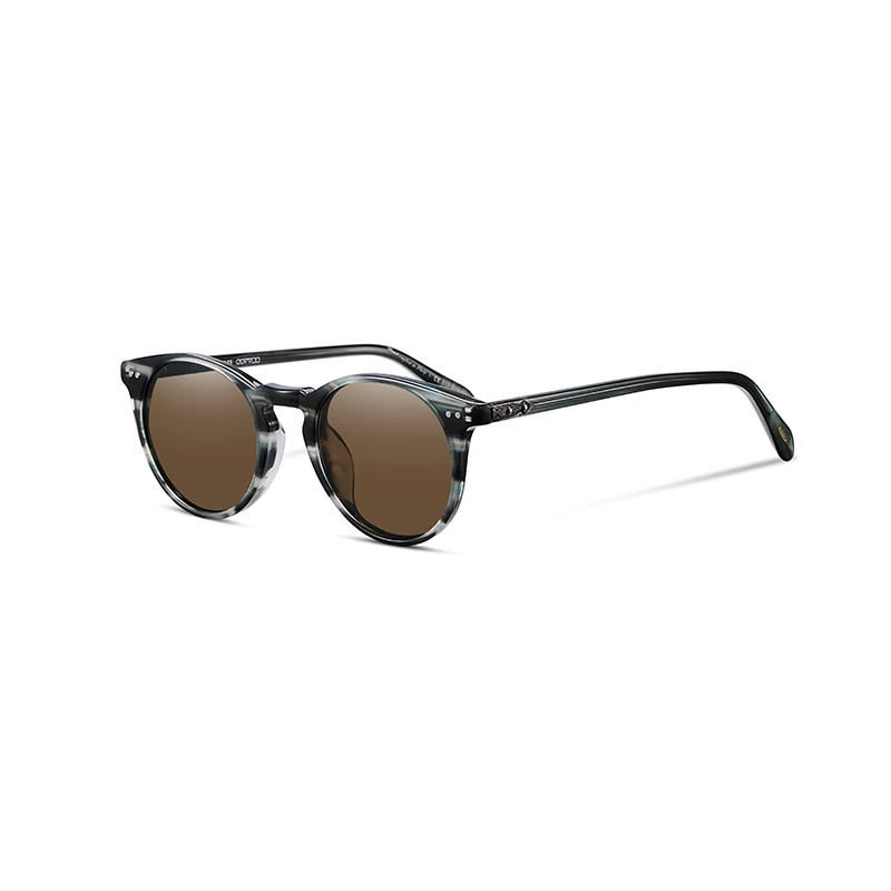 OV5256 Ретро Винтажные Солнцезащитные очки дизайнерские женские мужские поляризованные солнцезащитные очки Sir О 'Мэлли мужские солнцезащитные очки для вождения на открытом воздухе - Цвет линз: stripegray vs brown