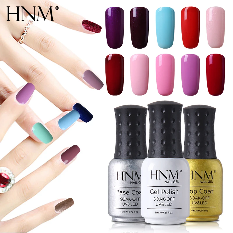 

HNM Pure Color 8ML Nail Polish Soak Off UV Stamping Paint Gellak Nail Polish LED Lamp Gelpolish Lucky Lacquer Hybrid Varnish Ink