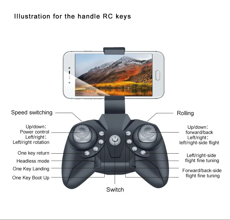 

MINI Foldable Arm RC Quadcopter With Angle HD Camera WIFI FPV RC Helicopter Drone For Gift
