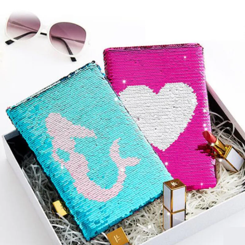 

Personalized sequins diary diary notebook office students with business Korean simple hand book large size