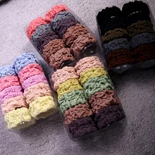 10 шт. веревка для волос для девочек, высокая эластичность, большое бесшовное двойное Плиссированное полотенце, кольцо для волос, резинка G0409