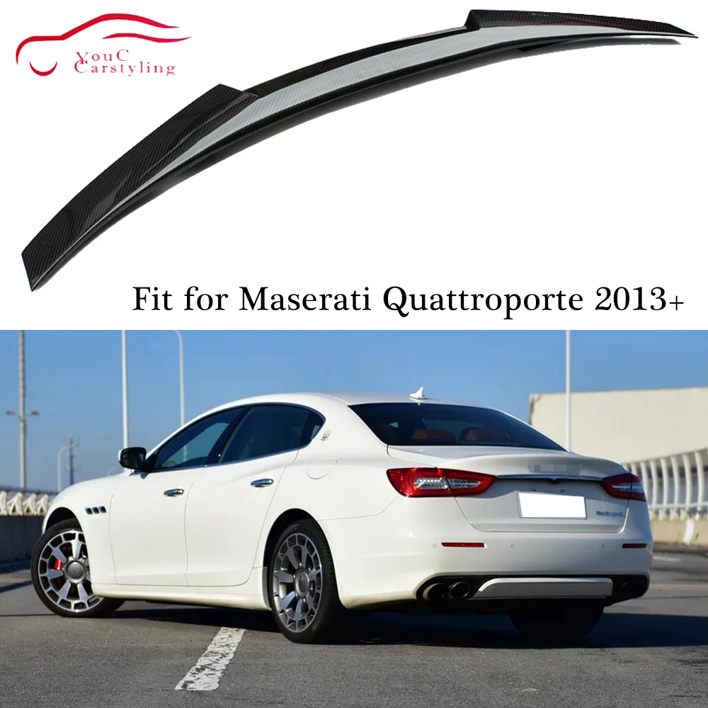 M4 Стиль углеродное волокно задний спойлер крыло для Maserati Quattroporte 4 дверь седан 2013