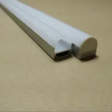 60 м(30 шт.) много, 2 м за штуку, тонкий алюминиевый профиль для полоски светодиодов Дисплей с молочной/cleaar крышка