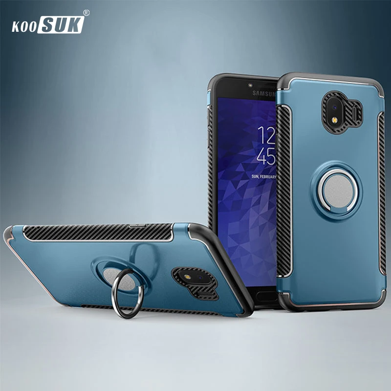 Чехол J4 для Samsung Galaxy 2018 чехол Броня 360 полная защита кольцо магнитный держатель