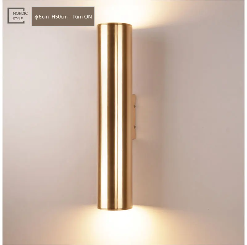 Nordic Art Gold Dining Room Wall Lamp Creative Loft Retro LED Wall Light Bar Hotel Bedroom Corridor Light Free Shipping (12)