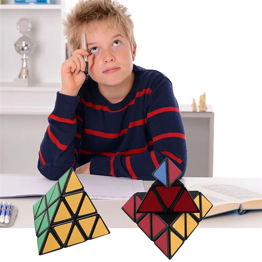 

Pyramid Triangle Speed Magic Puzzle Toy Block Magic Game Educational Gift for Developing Children's Intelligence Communication