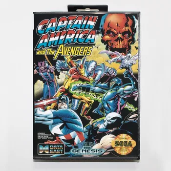 

16 bit Sega MD game Cartridge with Retail box - Captain America and the Avengers game card for Megadrive Genesis system