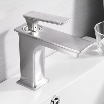

Basin Faucets Fashion Bathroom Mixer Tap Brass Washbasin Faucet Single Handle Single Hole Elegant Crane For Bathroom WF-9916