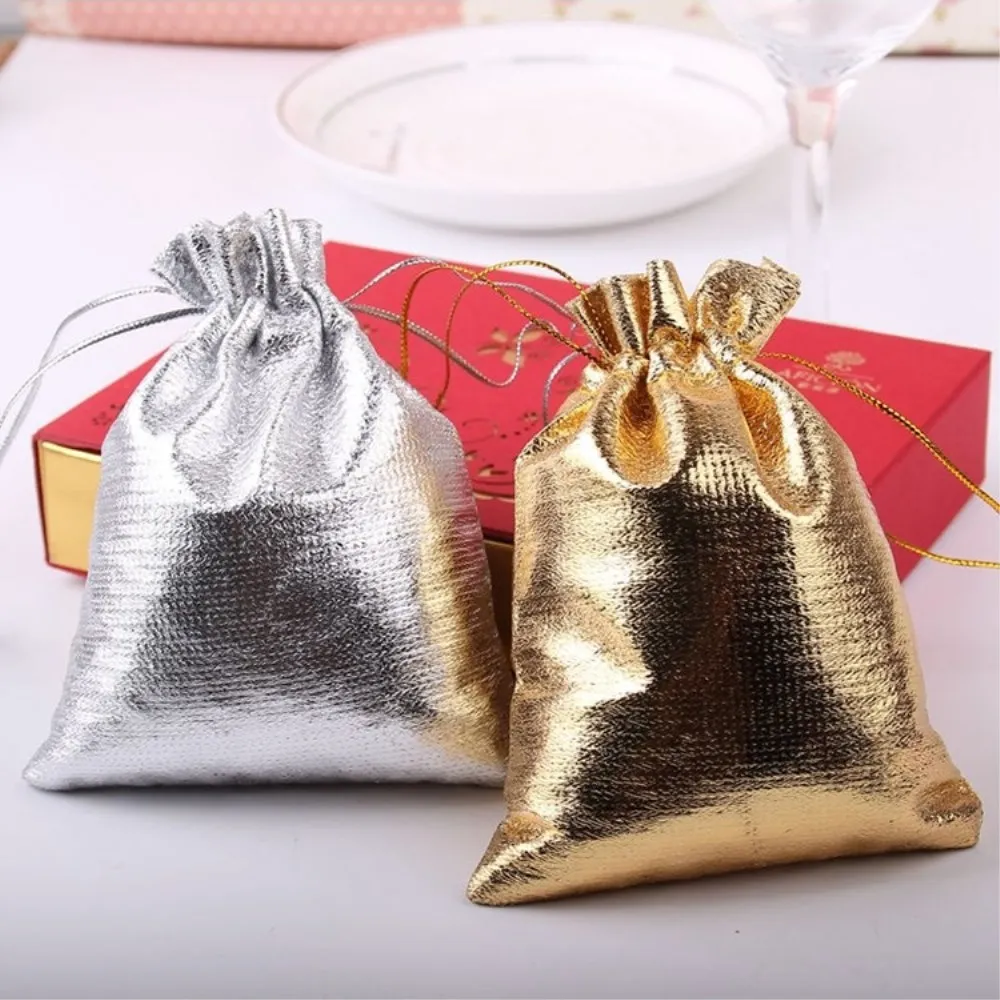 50pcs Pouches Gift Bags Party Favors Metallic Foil Cloth 7x9/9x12cm