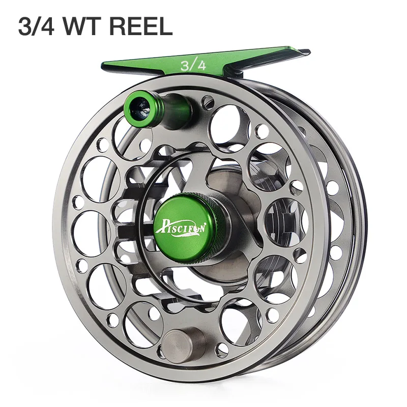 Piscifun Sword Fly Fishing Reel with CNC-machined Aluminum Alloy Body 3/4/5/6/7/8/9/10 WT Fly Reel Gunmetal - Цвет: Sword 3 4 Wt