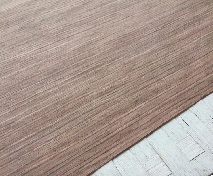 

L:2.5Meters/Piece Width:60cm Technology Veneer Light Black Walnut Straight Lines Wood Veneer (back non woven fabric)