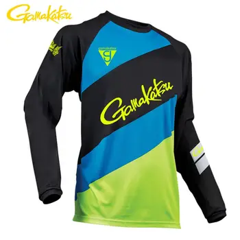 

2019 Gamakatsu Anti-sweat Fishing T Shirt Outroor Fishing Sports Wear Cycling Clothes Sun Protection Breathable Fishing Tshirt