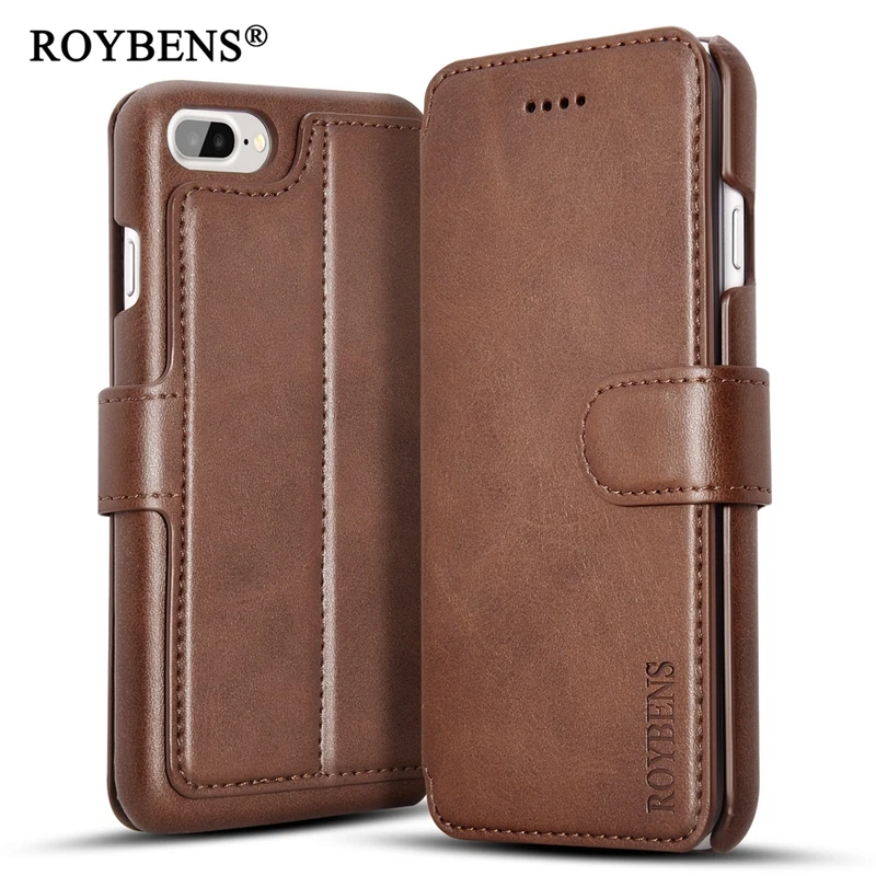 imágenes para Roybens Lujo Negocios Caja Del Cuero Genuino Para el iPhone 7 7 Plus Ranura para Tarjeta Tirón Magnético Cubierta Del Soporte de la Carpeta Para iPhone7 imágenes para Roybens Lujo Negocios Caja Del Cuero Genuino Para el iPhone 7 7 Plus Ranura para Tarjeta Tirón Magnético Cubierta Del Soporte de la Carpeta Para iPhone7