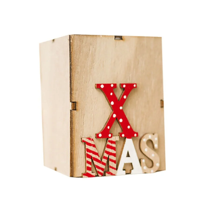 Рождественский подсвечник из дерева, подсвечник, декоративные фонарики с висящей звездой, украшение для рождественской елки, Свадебный декор, подарок для дома - Цвет: 4
