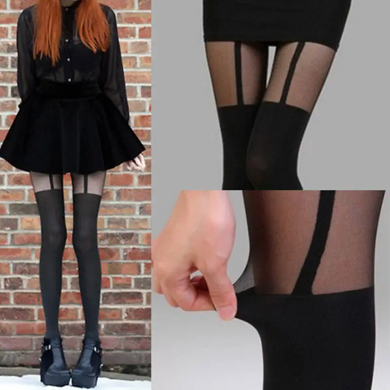MOCK SUSPENDER TIGHTS 120D + 30D Sexy 