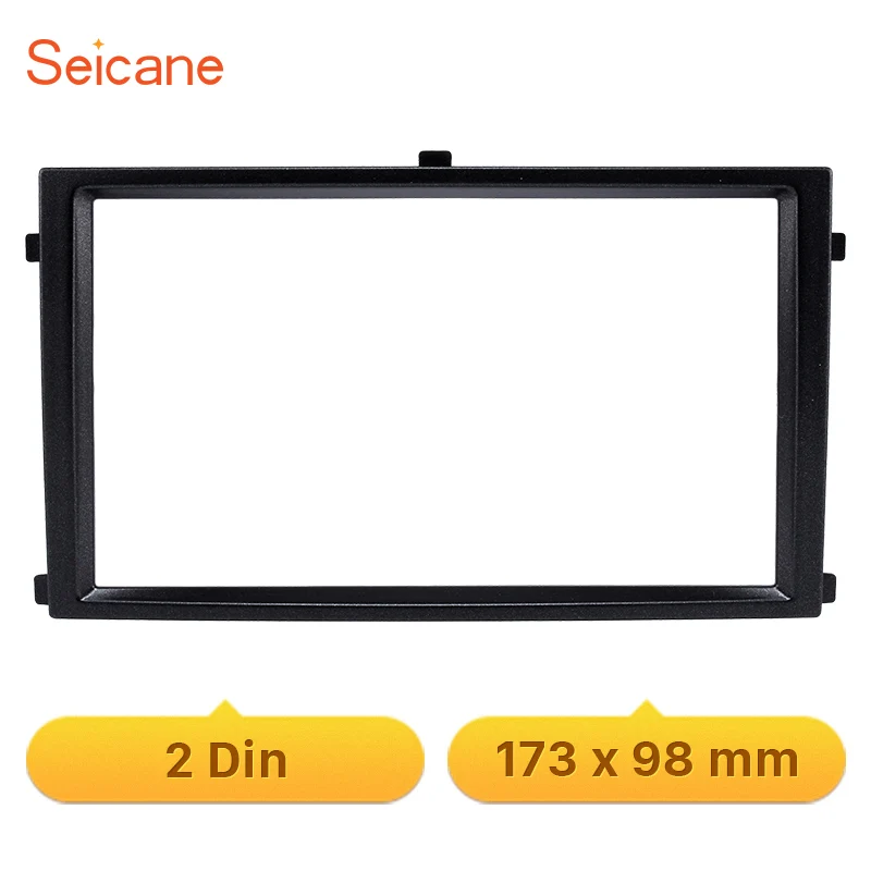 

Seicane 2Din UV Black Color 173*98mm Refitting Kits DVD panel Auto Stereo frame Car Audio Fascia for 2007+ SSANG YONG REXTON