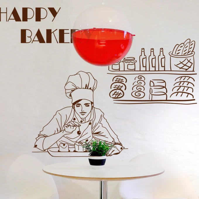 Bakery sticker Shop wall sticker Handmade glass door decoration stickers dessert wall stickers